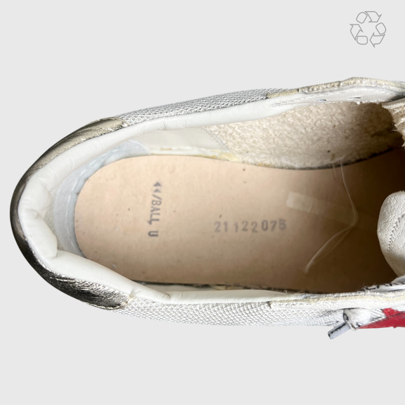 Golden Goose Ball Star Signature 'White/Mesh/Red' Size 44 Pre-Owned