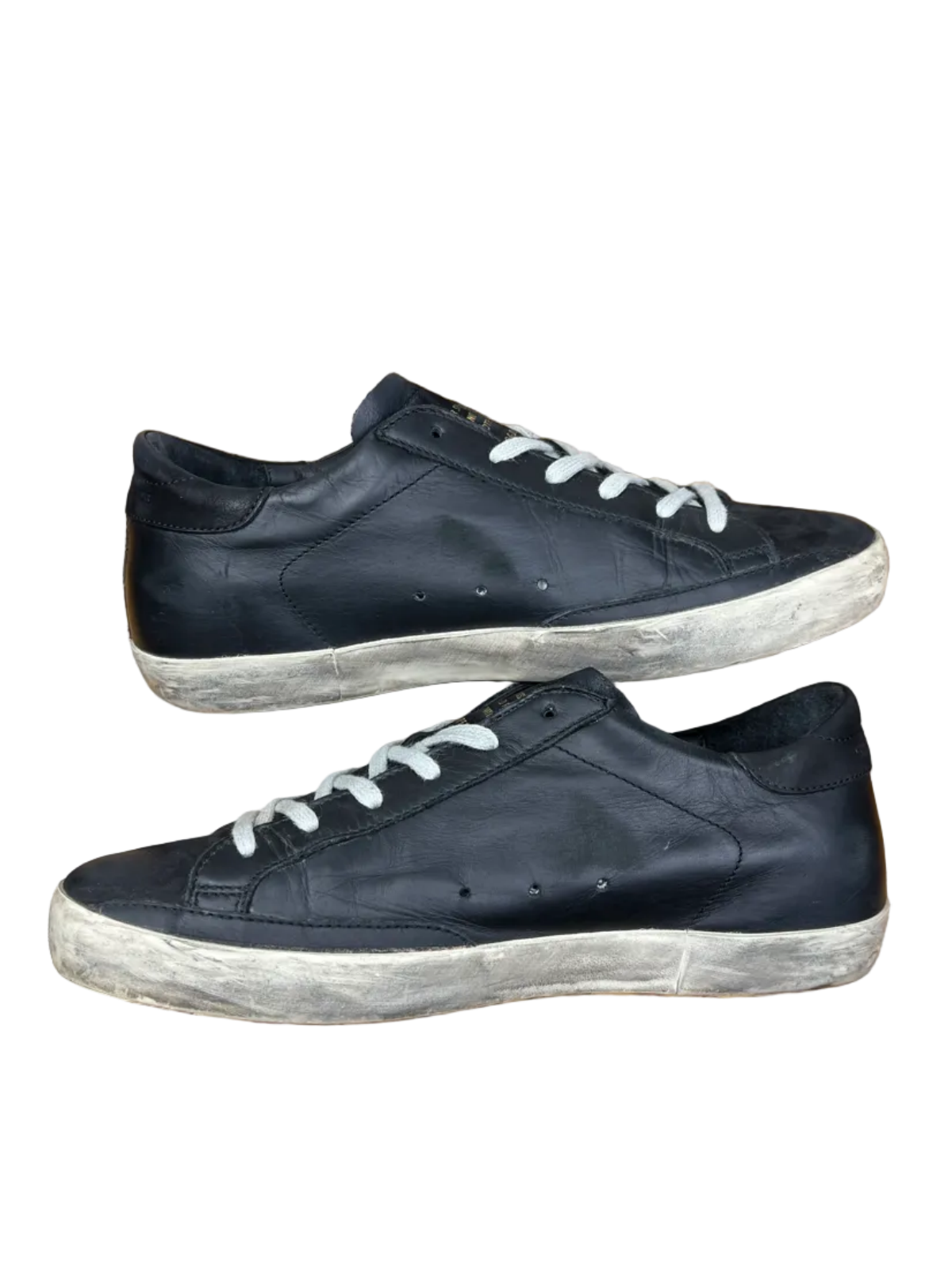 Golden Goose Wmns Superstar 'Black/Perforated Star' Size 39 Pre-Owned