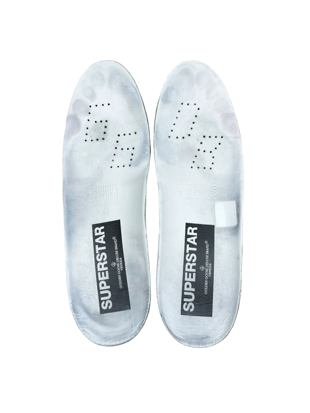 Golden Goose Wmns Superstar 'Black/Perforated Star' Size 39 Pre-Owned