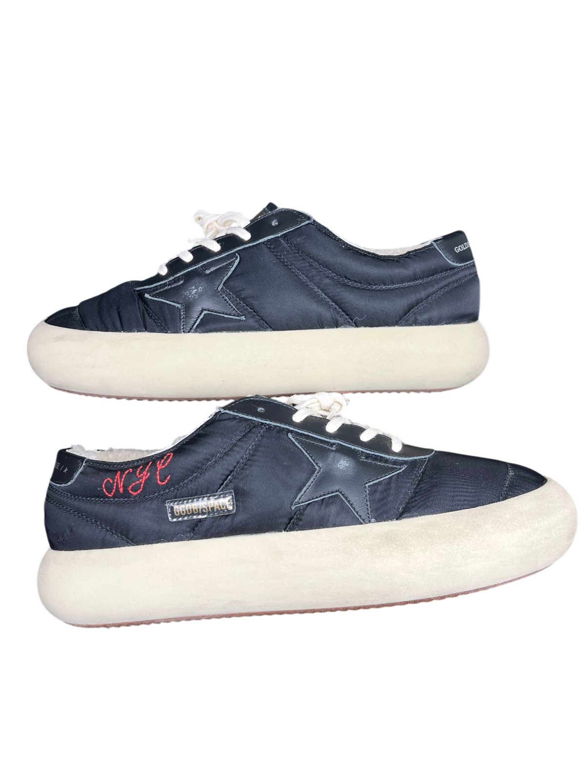 Golden Goose Space-Star 'Nylon/Leather-Black' Size 44 Pre-Owned