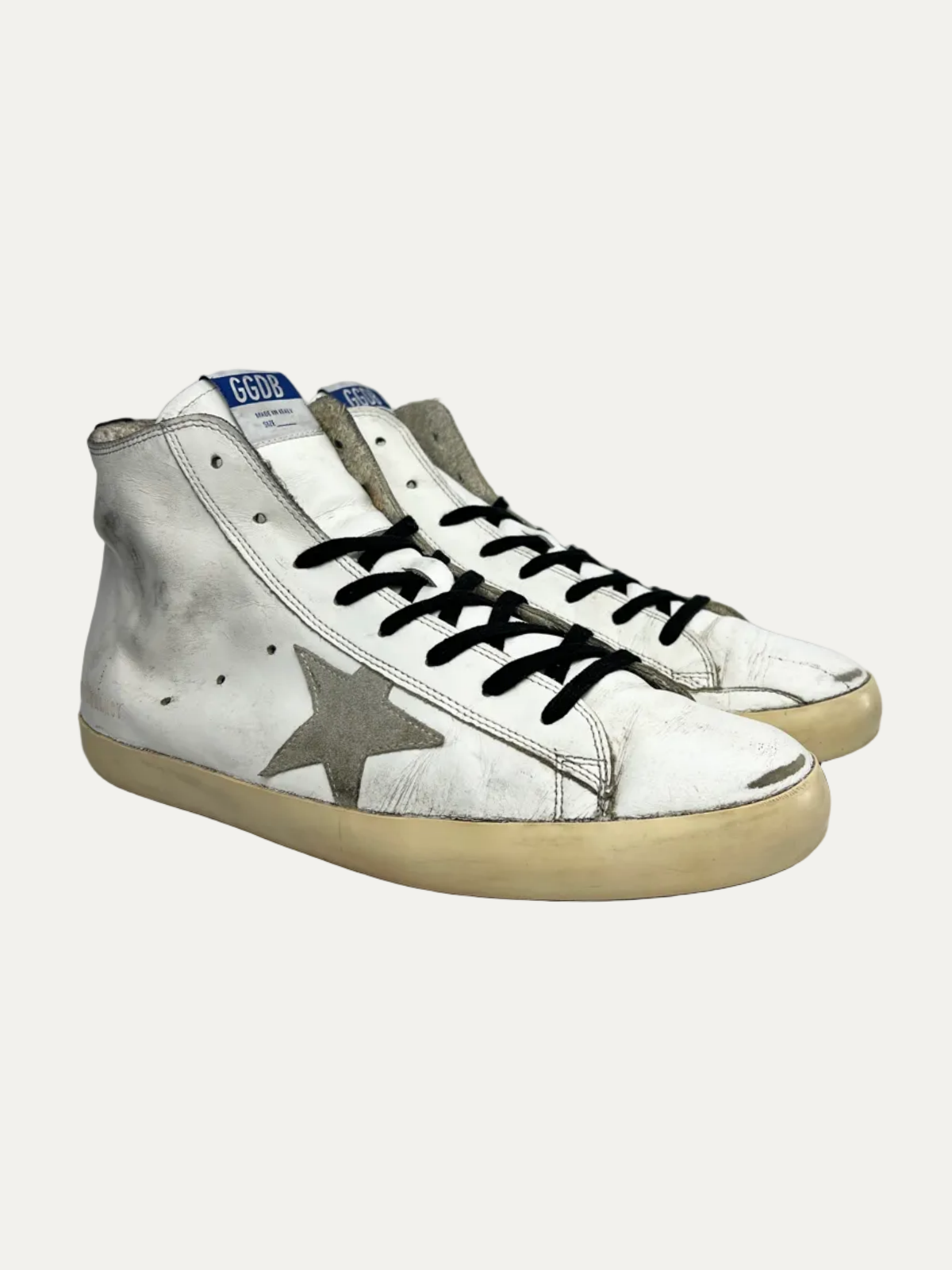 Vintage Golden Goose Francy Sneaker 'White/Grey Star' Size 43 Pre-Owned