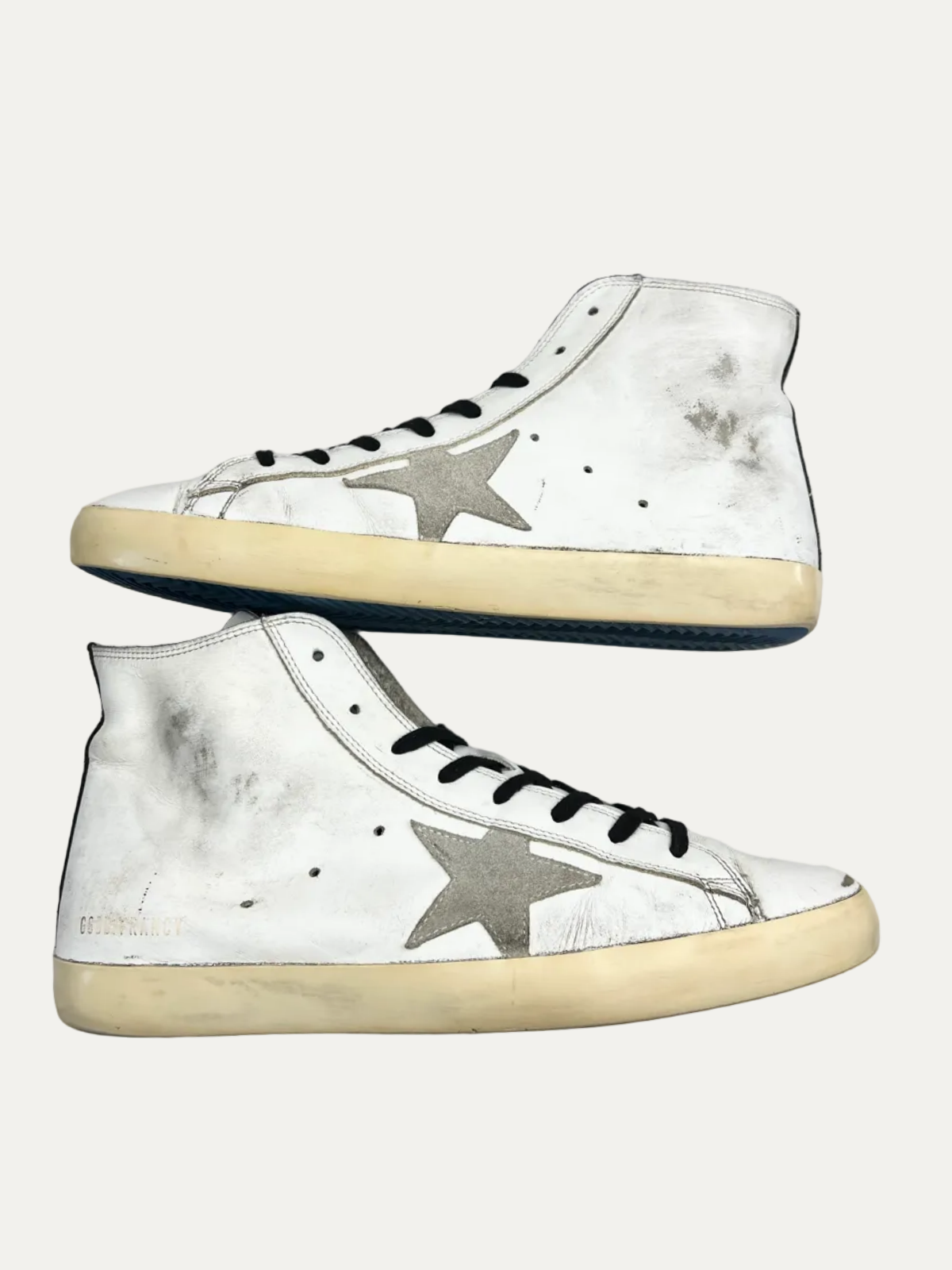 Vintage Golden Goose Francy Sneaker 'White/Grey Star' Size 43 Pre-Owned