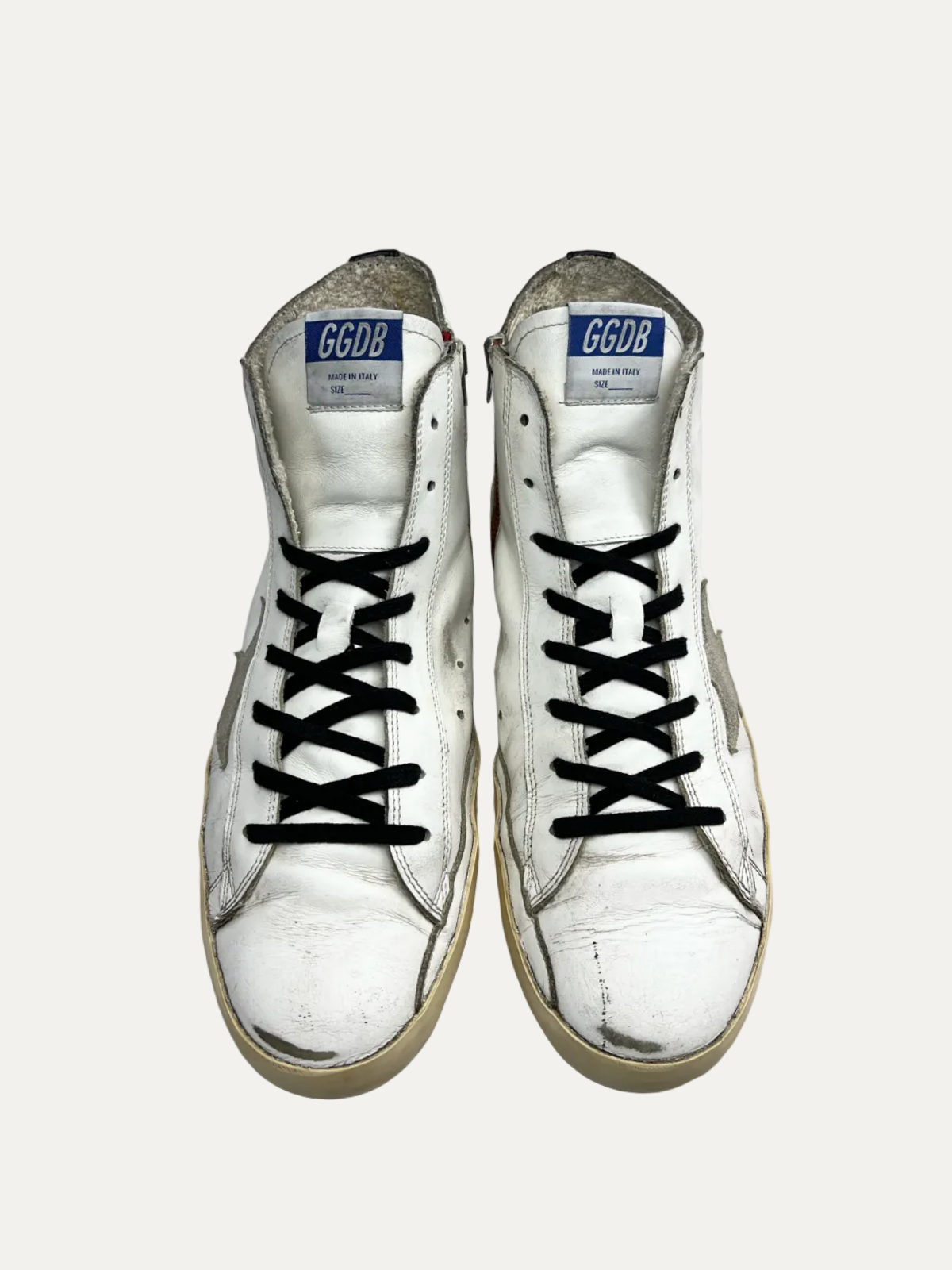 Vintage Golden Goose Francy Sneaker 'White/Grey Star' Size 43 Pre-Owned