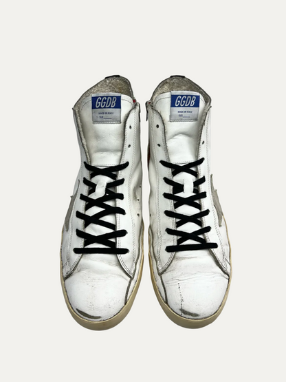 Vintage Golden Goose Francy Sneaker 'White/Grey Star' Size 43 Pre-Owned