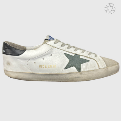 Golden Goose Super-Star 'White/Black/Green Star' Size 44 Pre-Owned