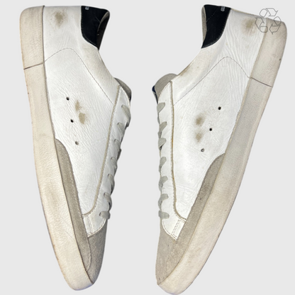 Golden Goose Super-Star 'White/Black/Green Star' Size 44 Pre-Owned