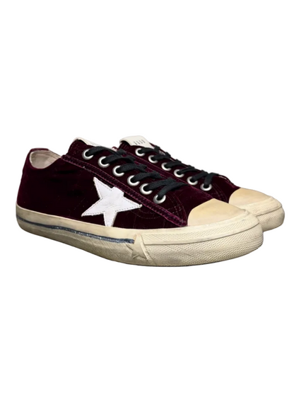 Golden Goose V-Star 2 'Velvet Bordeaux/White' Size 39 Pre-Owned