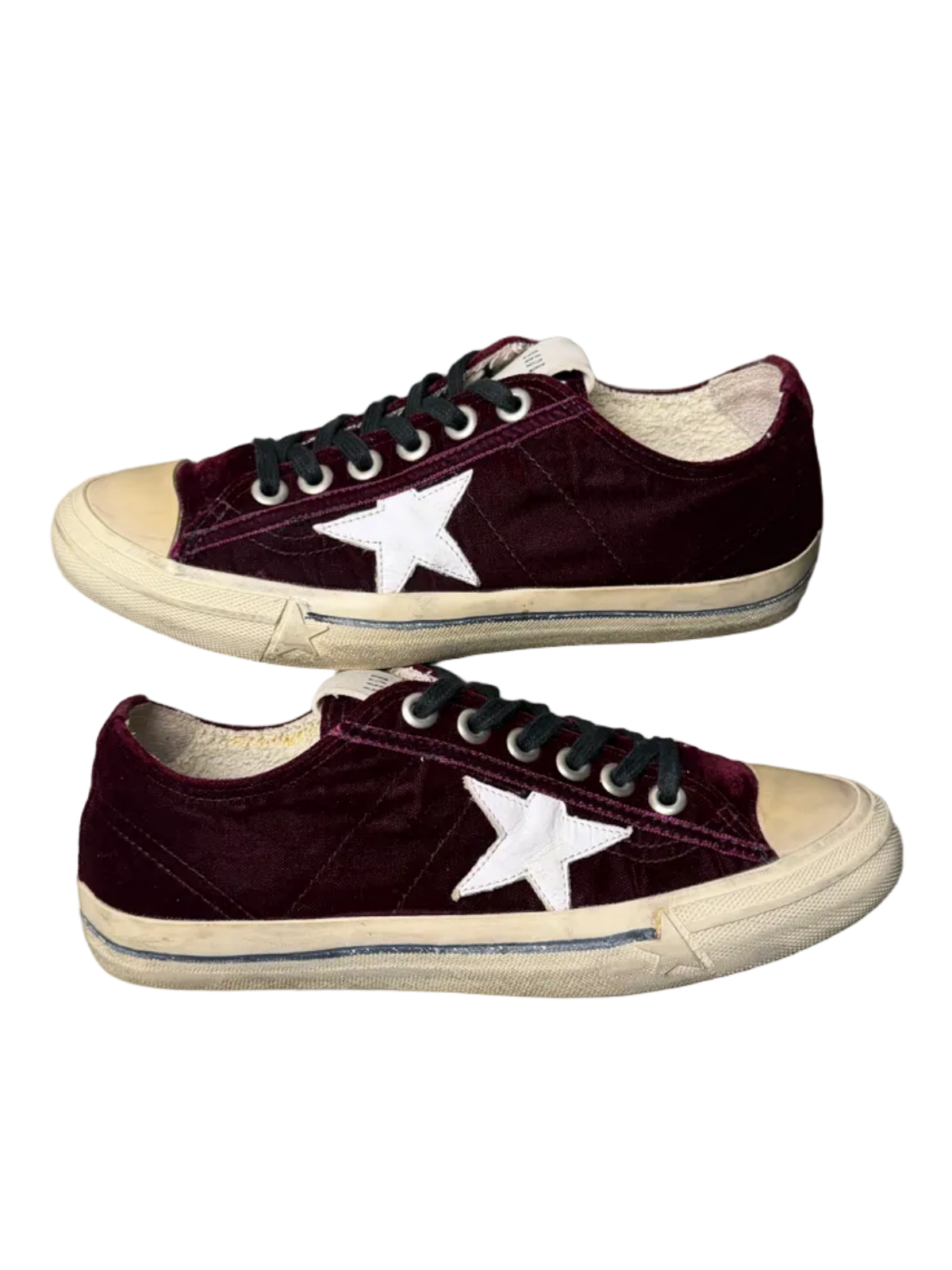 Golden Goose V-Star 2 'Velvet Bordeaux/White' Size 39 Pre-Owned