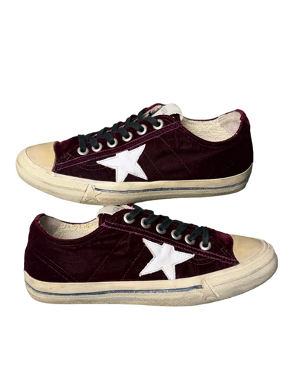 Golden Goose V-Star 2 'Velvet Bordeaux/White' Size 39 Pre-Owned