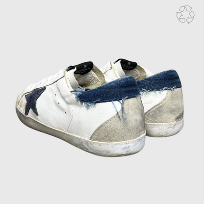 Golden Goose Super-Star 'White/Denim/Navy Star' Size 46 Pre-Owned