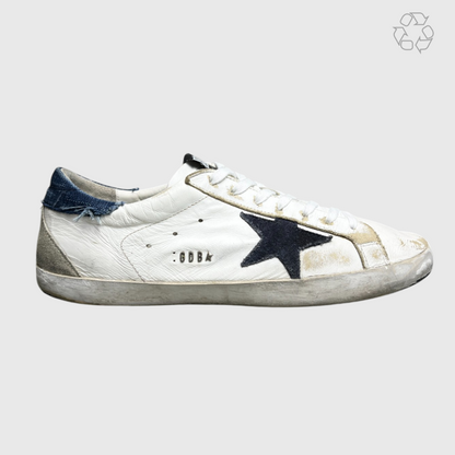 Golden Goose Super-Star 'White/Denim/Navy Star' Size 46 Pre-Owned
