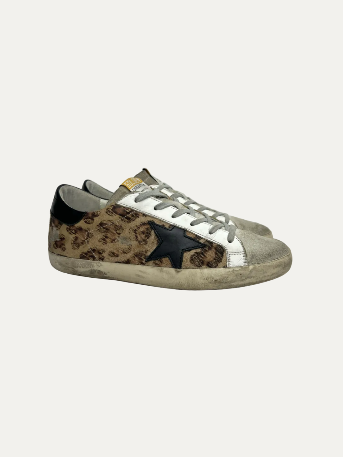 Golden Goose Women's Superstar 'Leopard Print/Black Star' Size 39 Pre-Owned