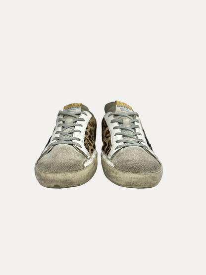 Golden Goose Women's Superstar 'Leopard Print/Black Star' Size 39 Pre-Owned