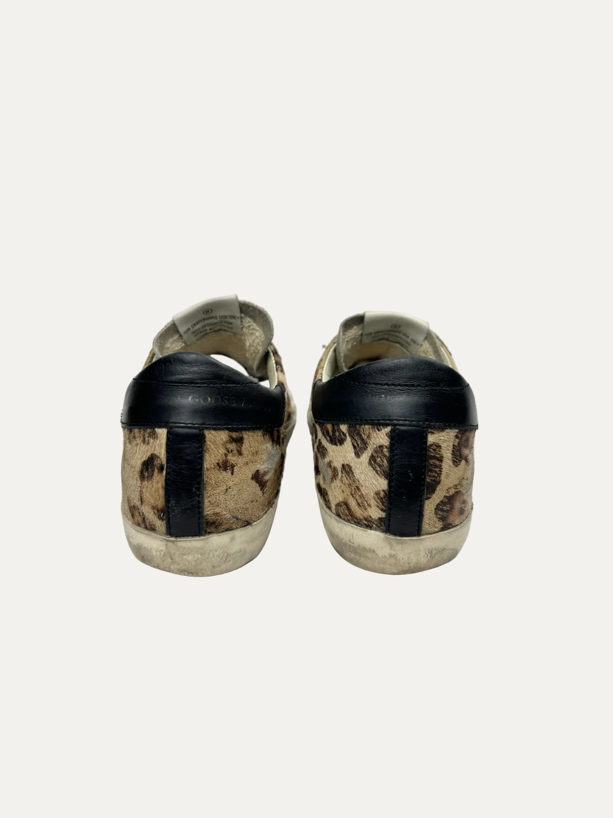 Golden Goose Women's Superstar 'Leopard Print/Black Star' Size 39 Pre-Owned