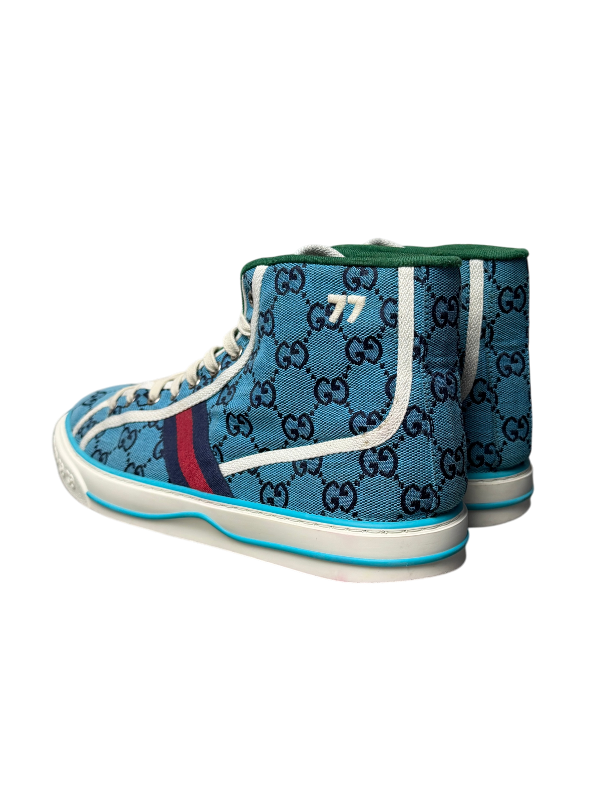 Gucci Tennis 1977 High 'Light Blue' Size 9.5 US Pre-Owned
