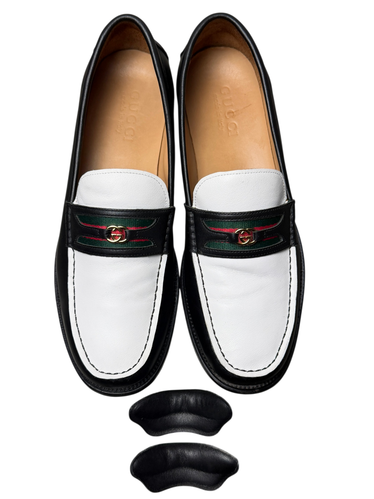 Vintage Gucci GG Loafer Interlocked G 'Black/Great White' Size 10.5 Pre-Owned