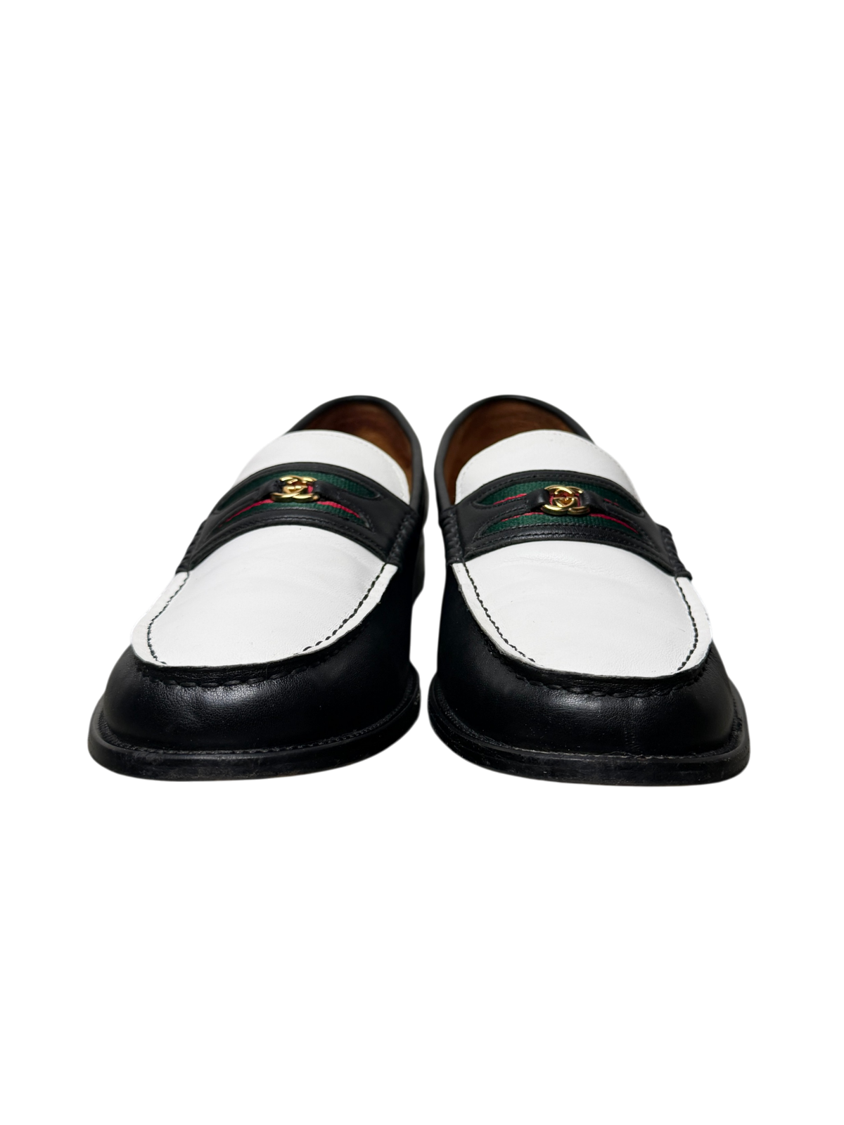 Vintage Gucci GG Loafer Interlocked G 'Black/Great White' Size 10.5 Pre-Owned