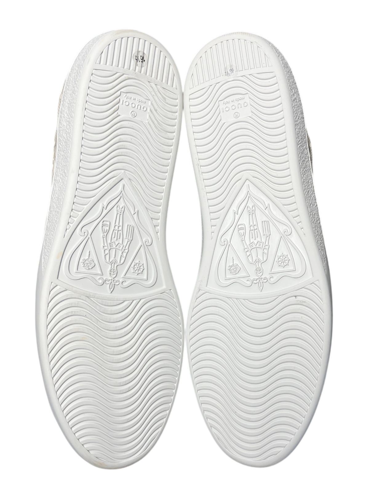 Gucci Ace 'GG Embossed - Cream/White' Size 17 Pre-Owned