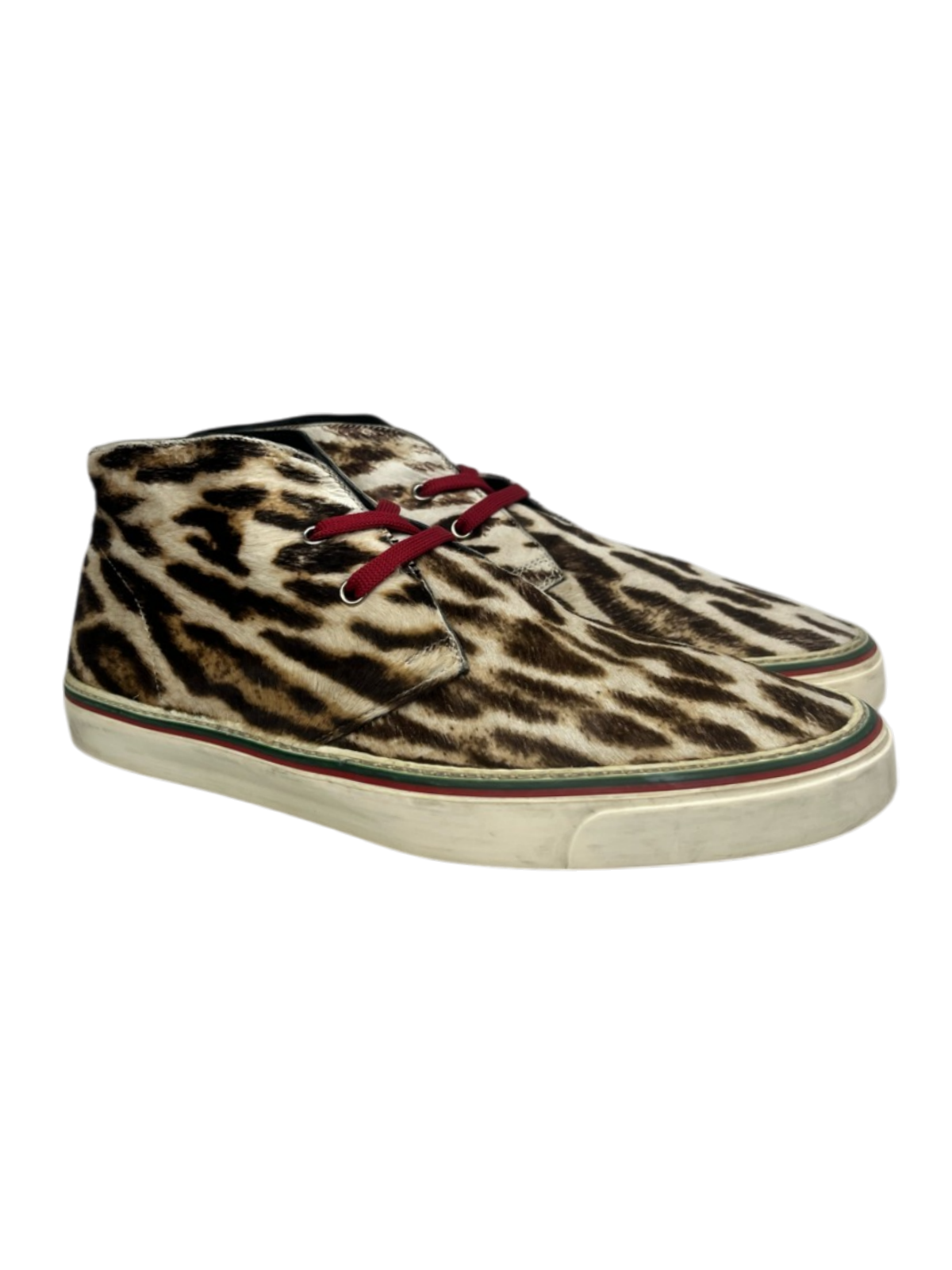 Vintage Gucci Leopard Print Chukka Sneaker 245307 FW10 Size 9 Pre-Owned
