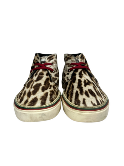 Vintage Gucci Leopard Print Chukka Sneaker 245307 FW10 Size 9 Pre-Owned