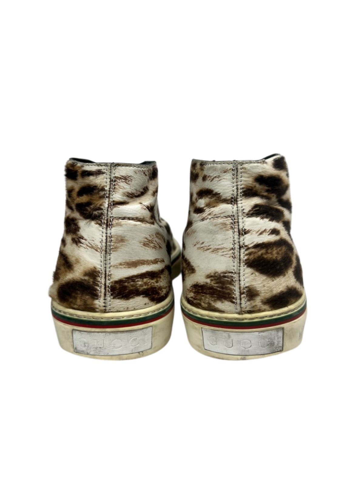 Vintage Gucci Leopard Print Chukka Sneaker 245307 FW10 Size 9 Pre-Owned