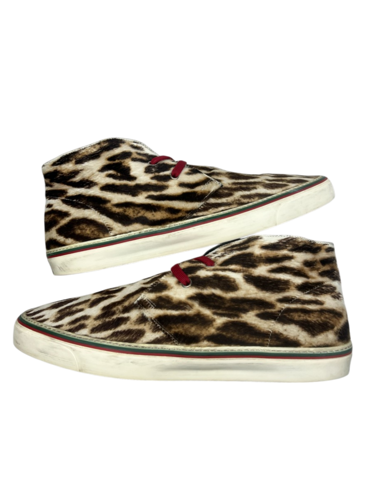 Vintage Gucci Leopard Print Chukka Sneaker 245307 FW10 Size 9 Pre-Owned
