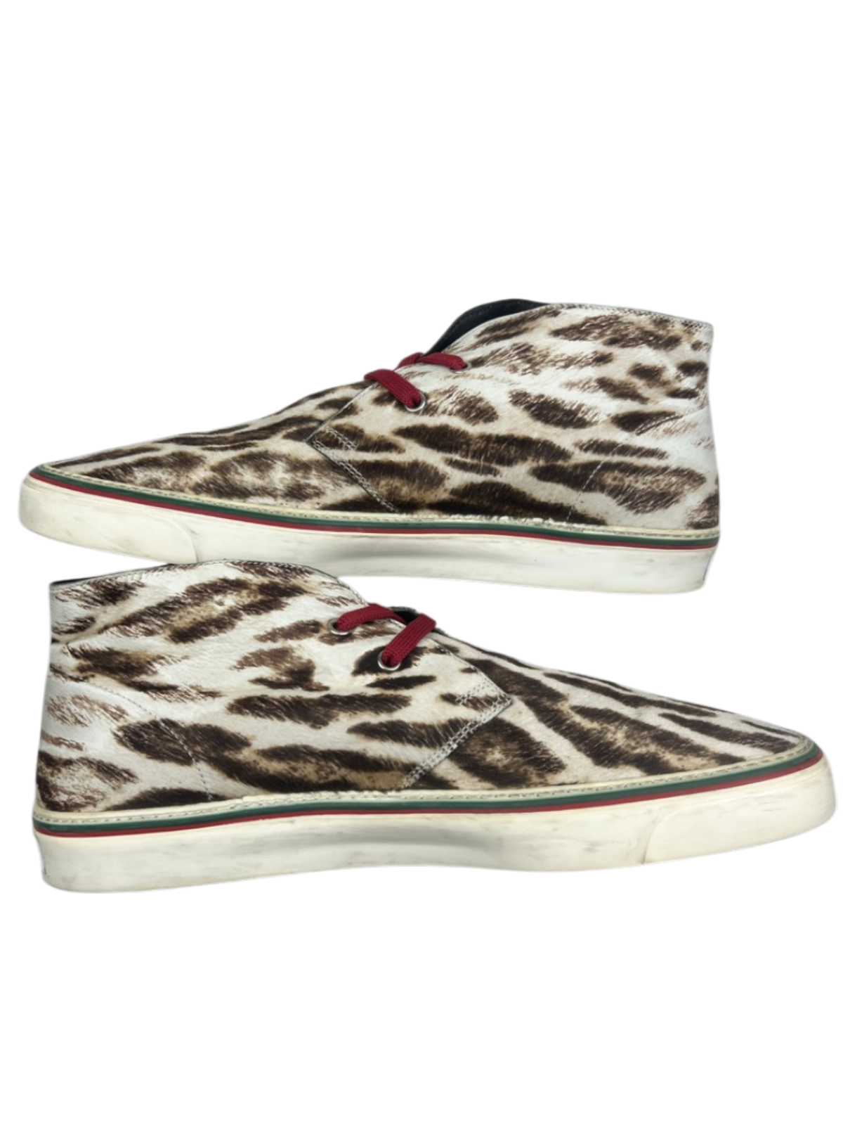 Vintage Gucci Leopard Print Chukka Sneaker 245307 FW10 Size 9 Pre-Owned