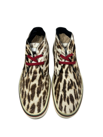 Vintage Gucci Leopard Print Chukka Sneaker 245307 FW10 Size 9 Pre-Owned