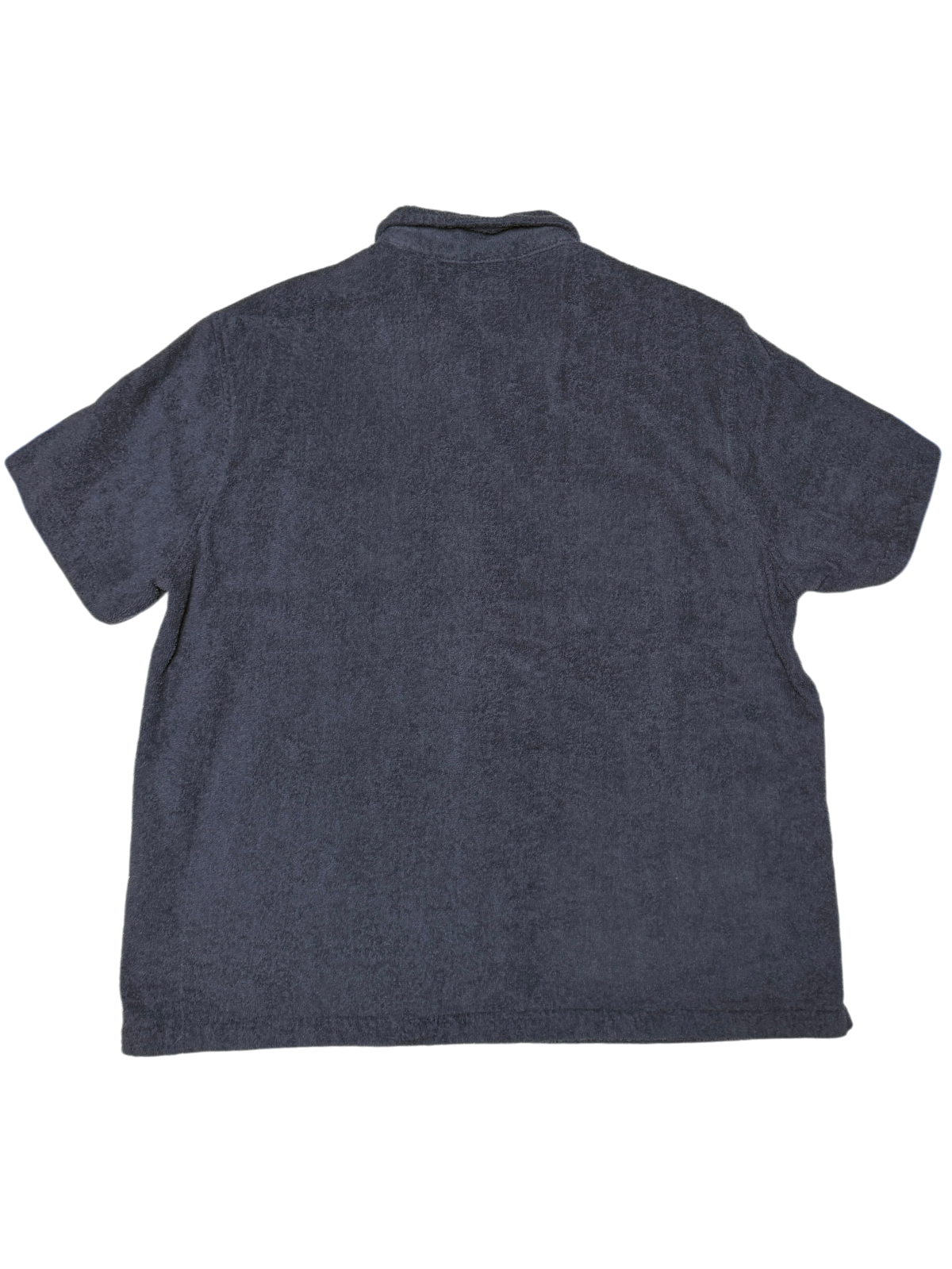 J. Crew 4 Pocket Camp Collar Terry Cotton Button-down Shirt Size XL 'Navy' Pre-Owned