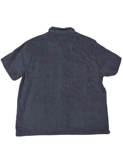 J. Crew 4 Pocket Camp Collar Terry Cotton Button-down Shirt Size XL 'Navy' Pre-Owned