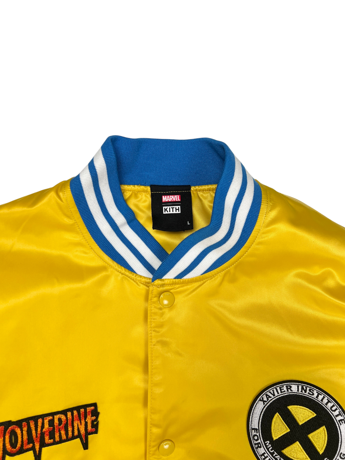 Kith x Marvel X-Men Wolverine Satin Bomber Jacket Size L Pre-Owned