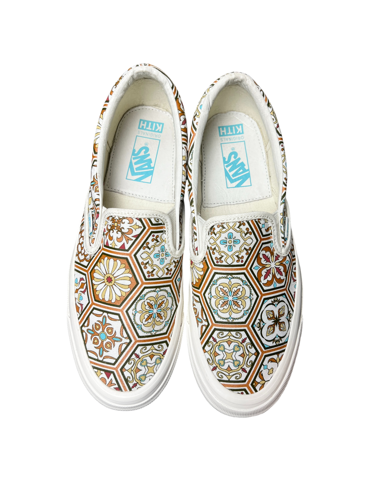 Kith x Vans Classic Slip-On 'Brown Moroccan Pattern' Size 10 Pre-Owned
