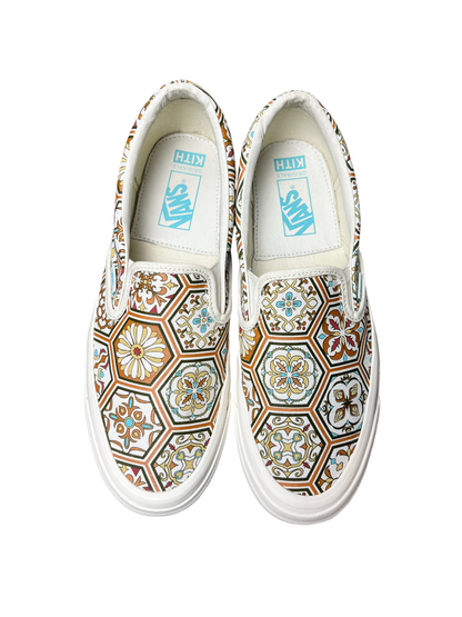 Kith x Vans Classic Slip-On 'Brown Moroccan Pattern' Size 10 Pre-Owned