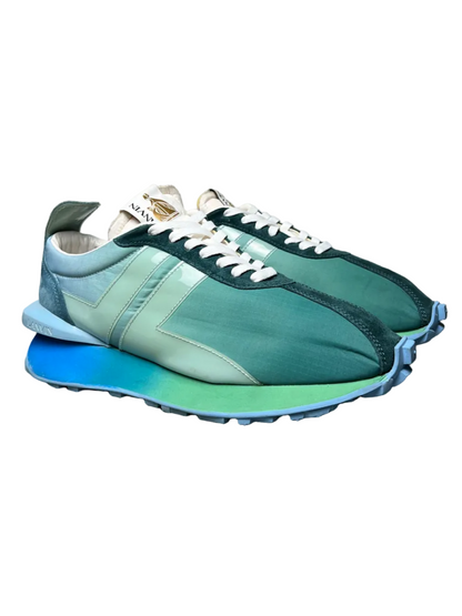 Lanvin Bumpr Sneaker in Nylon 'Blue/Green' Size 14 Pre-Owned