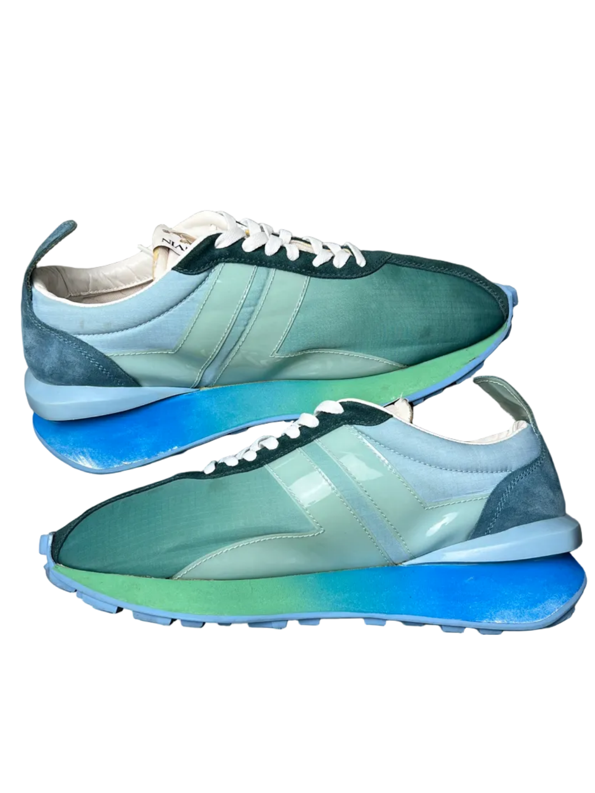 Lanvin Bumpr Sneaker in Nylon 'Blue/Green' Size 14 Pre-Owned