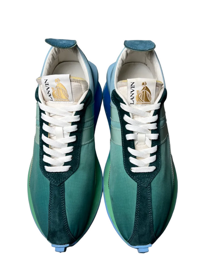 Lanvin Bumpr Sneaker in Nylon 'Blue/Green' Size 14 Pre-Owned