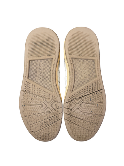 Lanvin Clay Mesh and Leather Low Top Sneakers 'White' Size 44 Pre-Owned