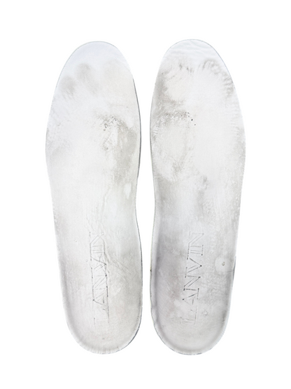 Lanvin Clay Mesh and Leather Low Top Sneakers 'White' Size 44 Pre-Owned
