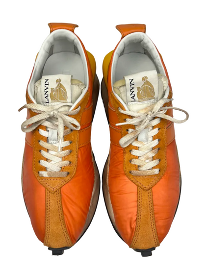 Lanvin Bumpr Sneaker in Nylon 'Orange' Size 10 Pre-Owned