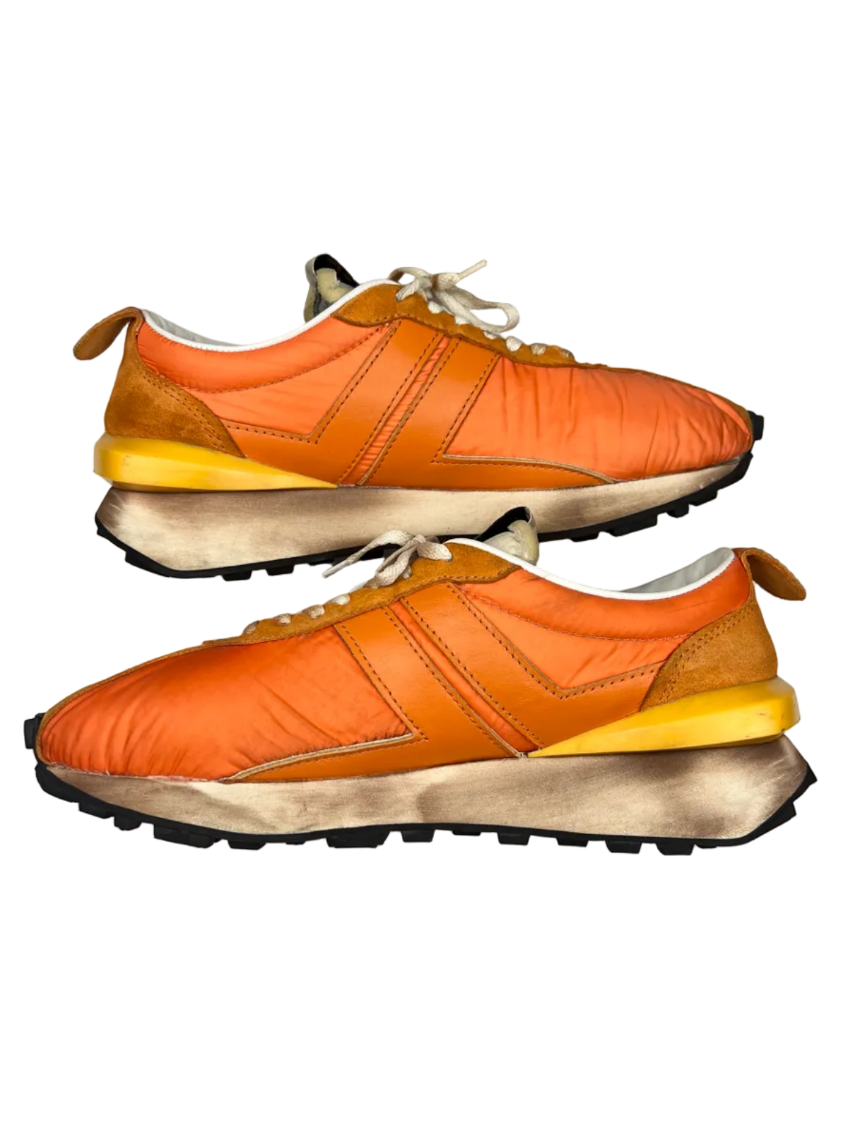 Lanvin Bumpr Sneaker in Nylon 'Orange' Size 10 Pre-Owned