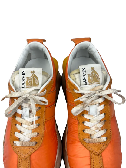 Lanvin Bumpr Sneaker in Nylon 'Orange' Size 10 Pre-Owned