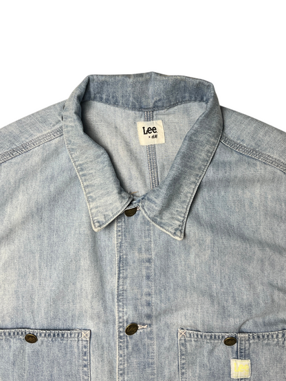 Lee x H&M Loco Work Chore Denim Coat Jacket 'Light Blue' Size XL Pre-Owned