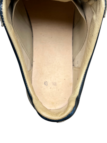 Maison Margiela Replica Low Top Sneaker 'Python Print Blue' Size 10 Pre-Owned [No Insoles]