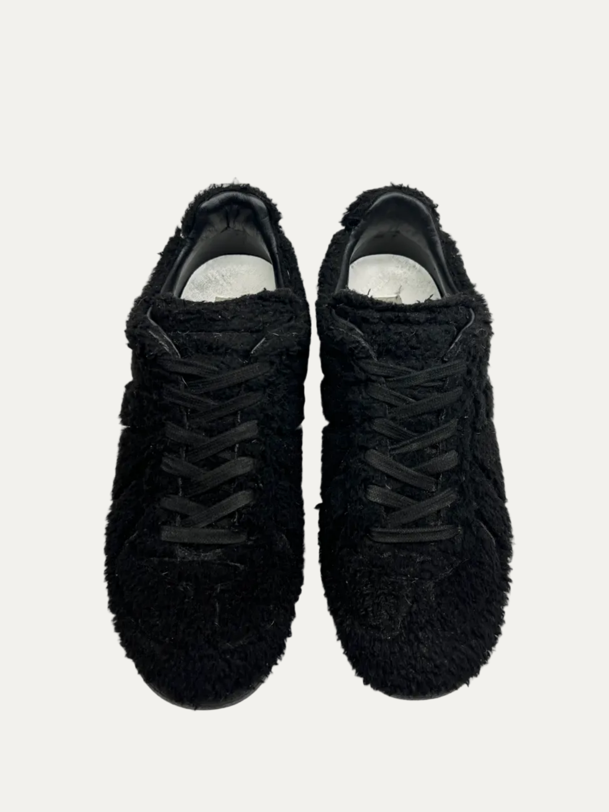 Maison Margiela Shearling Replica Gat Low Top Sneaker 'Black' Size 41 Pre-Owned