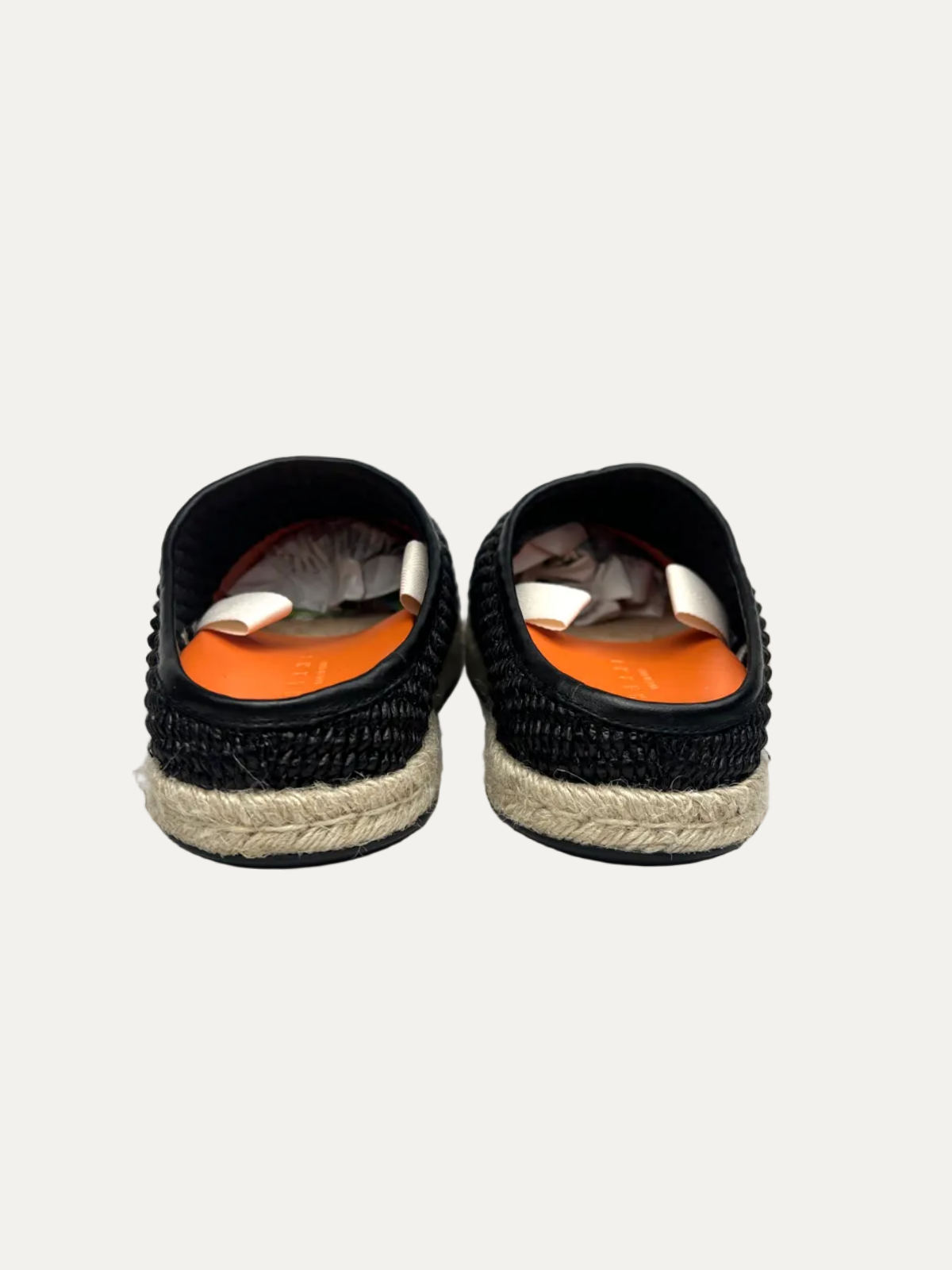 Marni Women's Raffia Ribbon-Tie Fussbet Sabot 'Black' Size 39 Pre-Owned