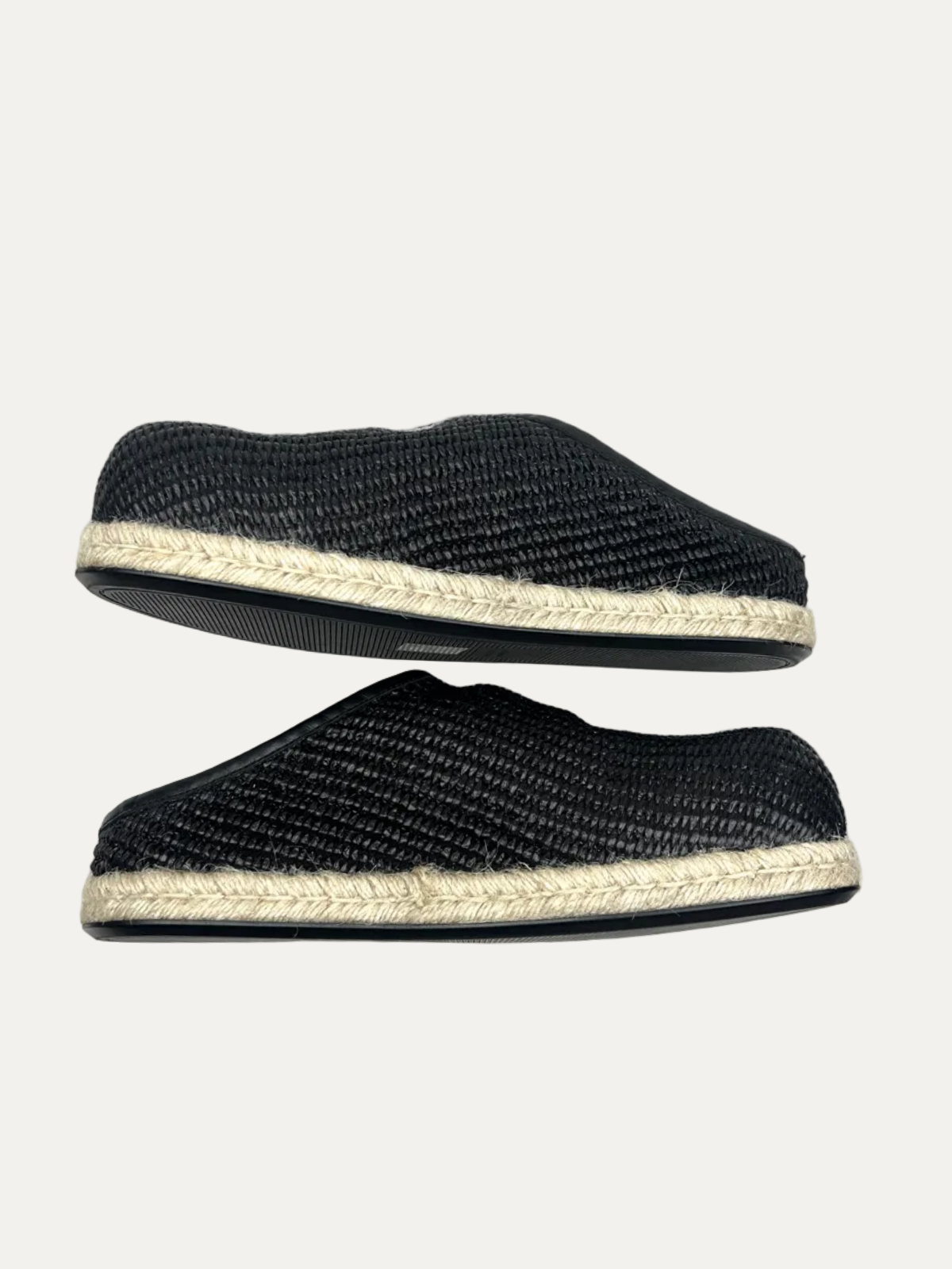 Marni Women's Raffia Ribbon-Tie Fussbet Sabot 'Black' Size 39 Pre-Owned