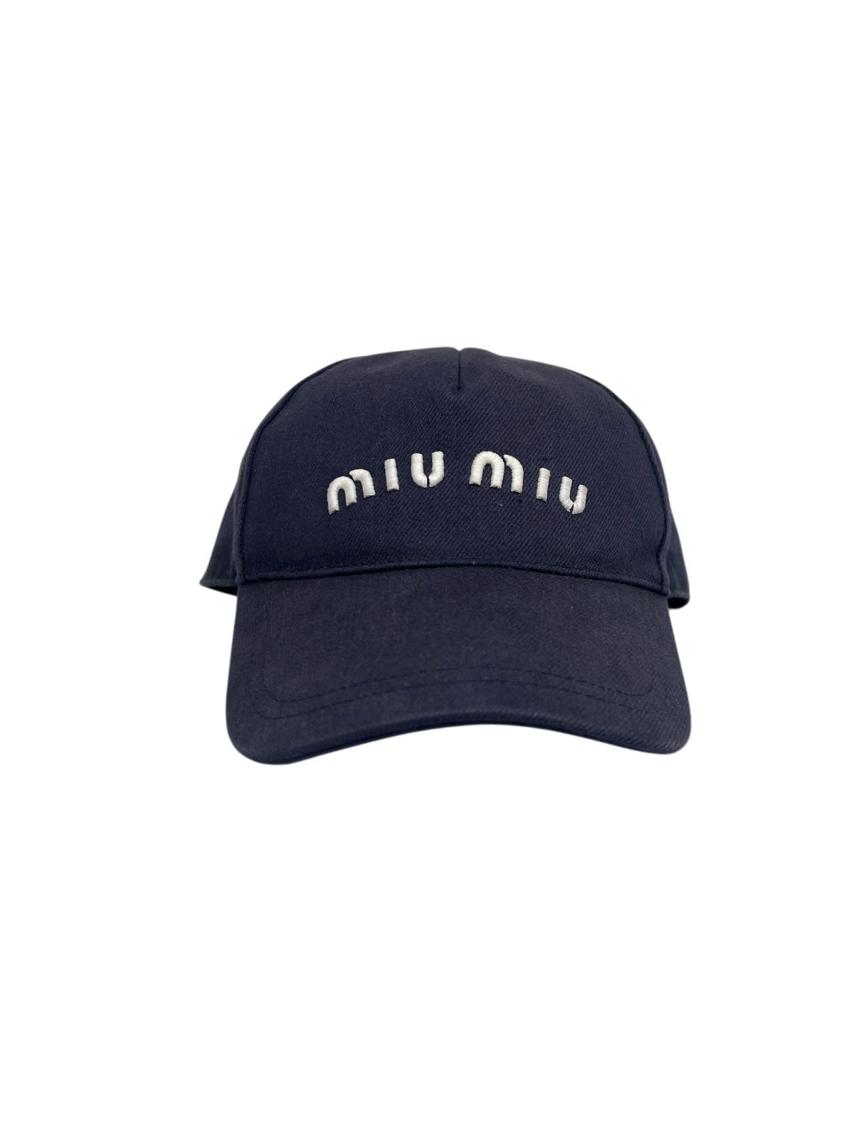 Miu Miu Drill Baseball Cap 'Blue/White' Size S Pre-owned