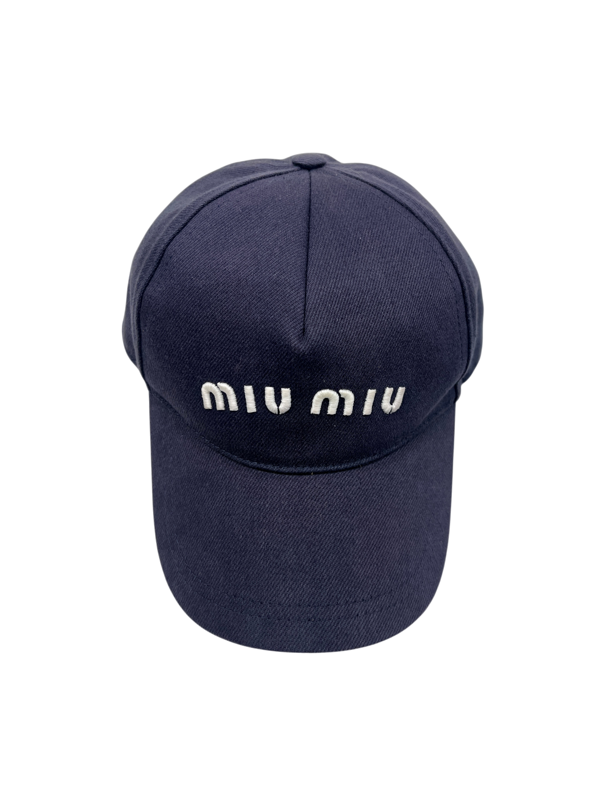 Miu Miu Drill Baseball Cap 'Blue/White' Size S Pre-owned