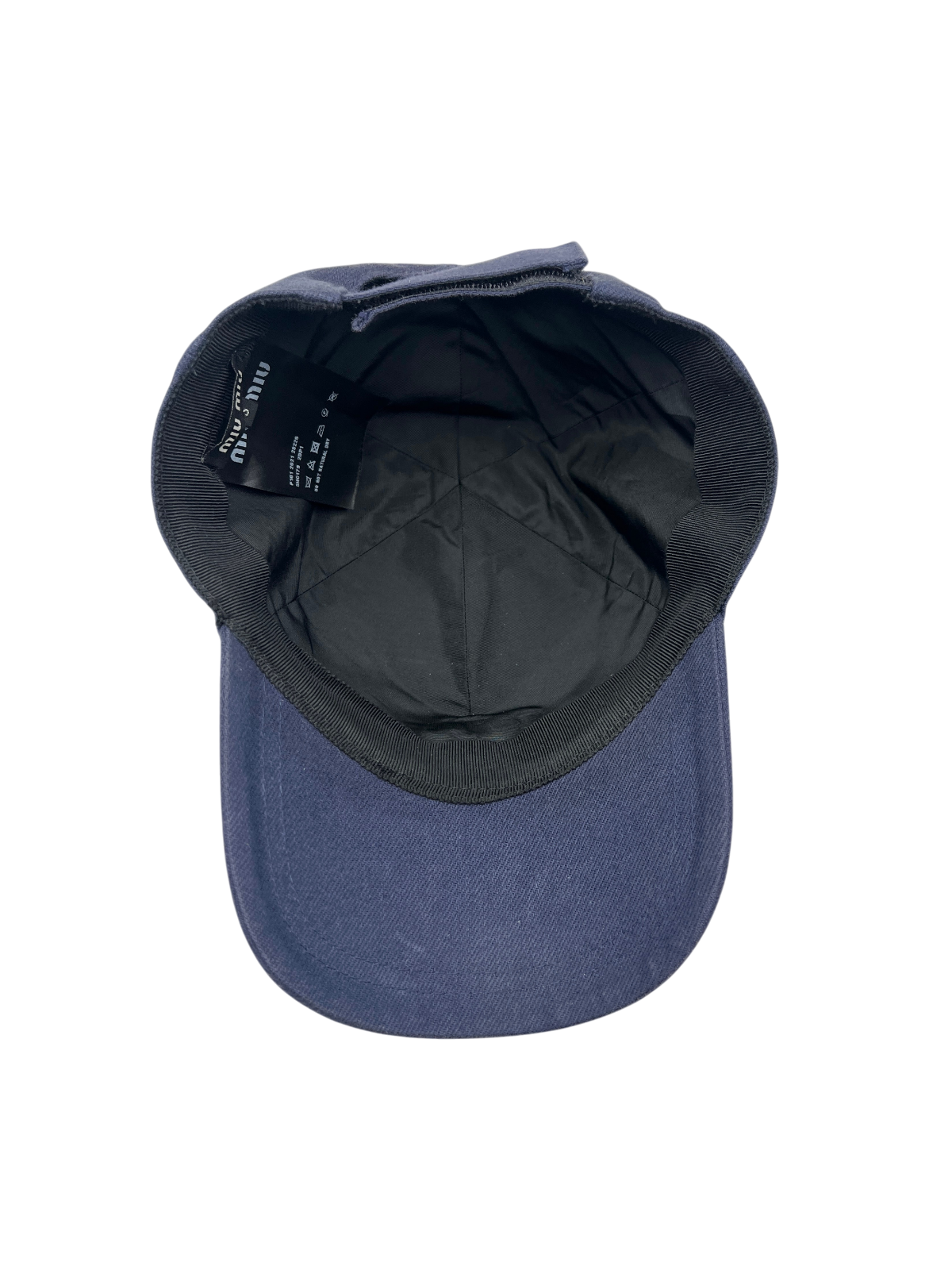 Miu Miu Drill Baseball Cap 'Blue/White' Size S Pre-owned