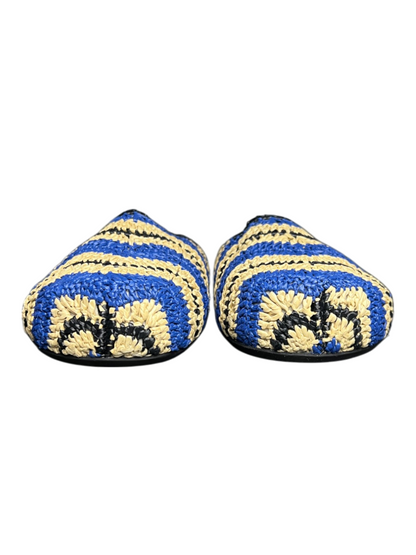 No Vacancy Inn x Marni Sabot Raffia Mules 'Blue' SS23 New